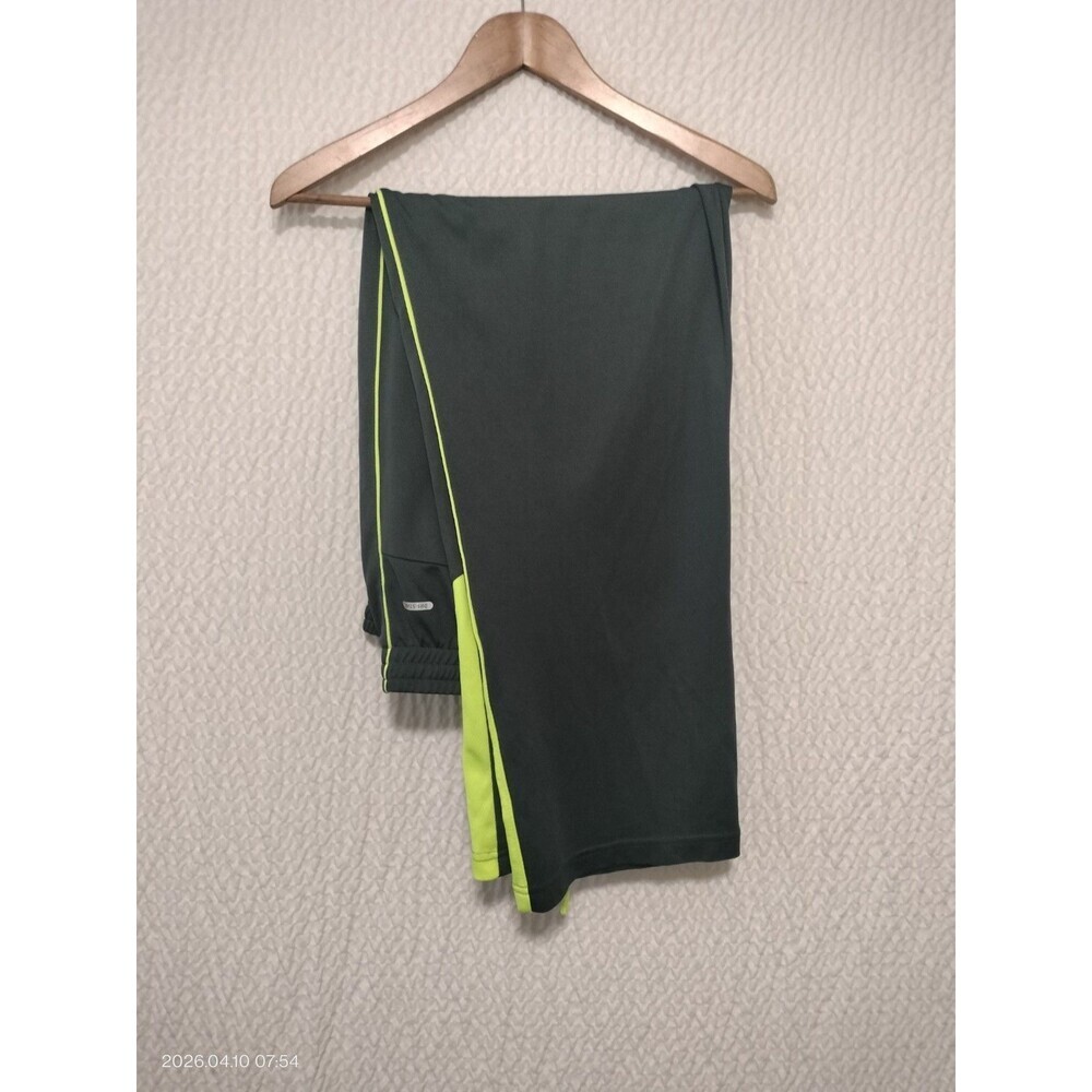 Men's  Grey Yellow Stripe Spalding Pants Gym Workout Running Size LG 36-38